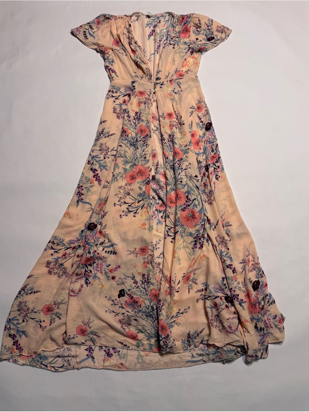 Intimately Free People Deevine Robe Open Delicate Feminine Floral Maxi Duster - Picture 4 of 10